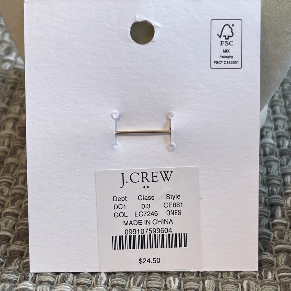 J. Crew Factory Goldtone Double Heart Brooch - NWT - Picture 4 of 4